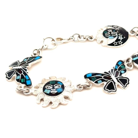 925 Mexico Butterfly/Sun Bracelet - Picture 3 of 6